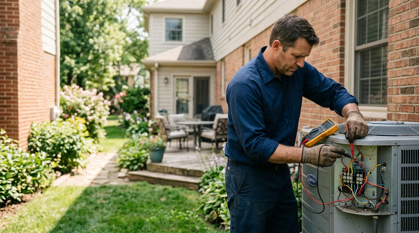 HVAC technician working near Texhoma, OK